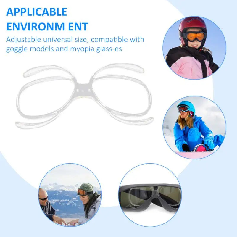 Tolex Ski Goggles Rx Insert Optical Adaptor TR90 Flexible Bendable Universal Size Inner Frame Snowboard Goggle Myopia Frame