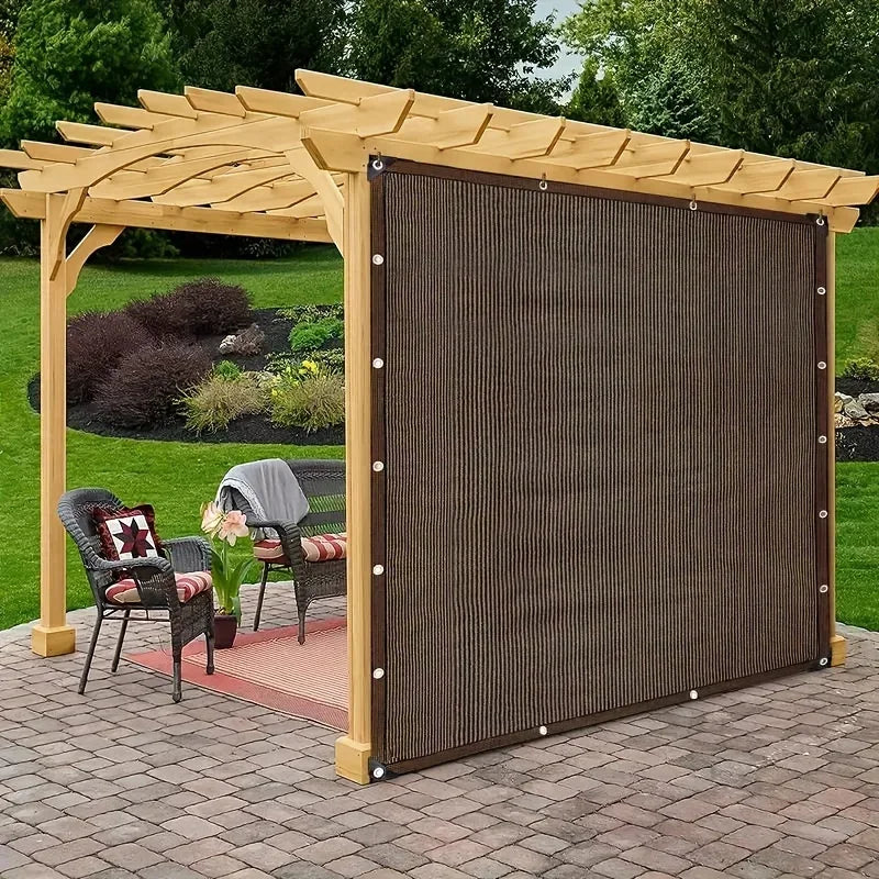 Durable Brown UV Protection Canopy Outdoor Sun Shade Net for Garden Patio Plant Sunshade Sail Greenhouse Outdoor Pavilion