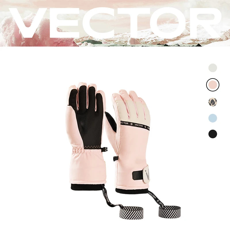 VECTOR Ski Gloves Waterproof Gloves with Touchscreen Function Snowboard Thermal Gloves Warm Snowmobile Snow Gloves Men Women
