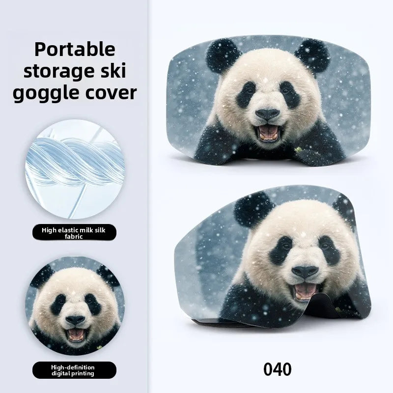 Ski Goggle Cover Scratch-Proof Snowboarding Goggle Protector Cover Elastic Ski Eyewear Cover Snow Sport Glasses Protective Gear