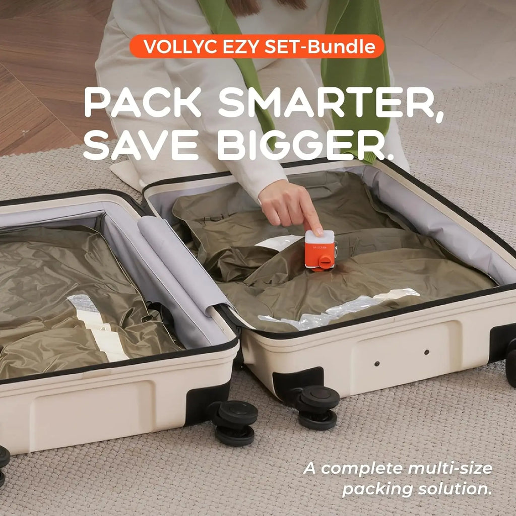 FLEXTAIL X VOLLYC EZYPACK - 18-55L Vacuum Storage Bag, Reusable Clothing Storage Bag, Travel Compression Backpack Luggage Bag