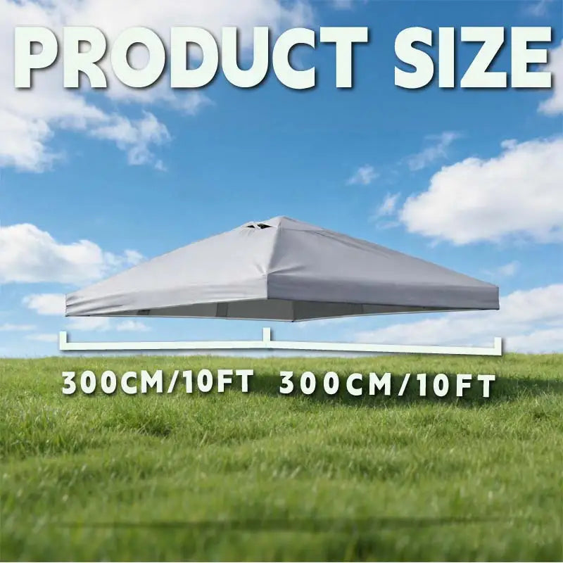 10x10 Pop-Up Canopy Tent Top Replacement with Roof Cover with Ventilation Waterproof Outdoor Garden Terrace Pavilion Sunshade