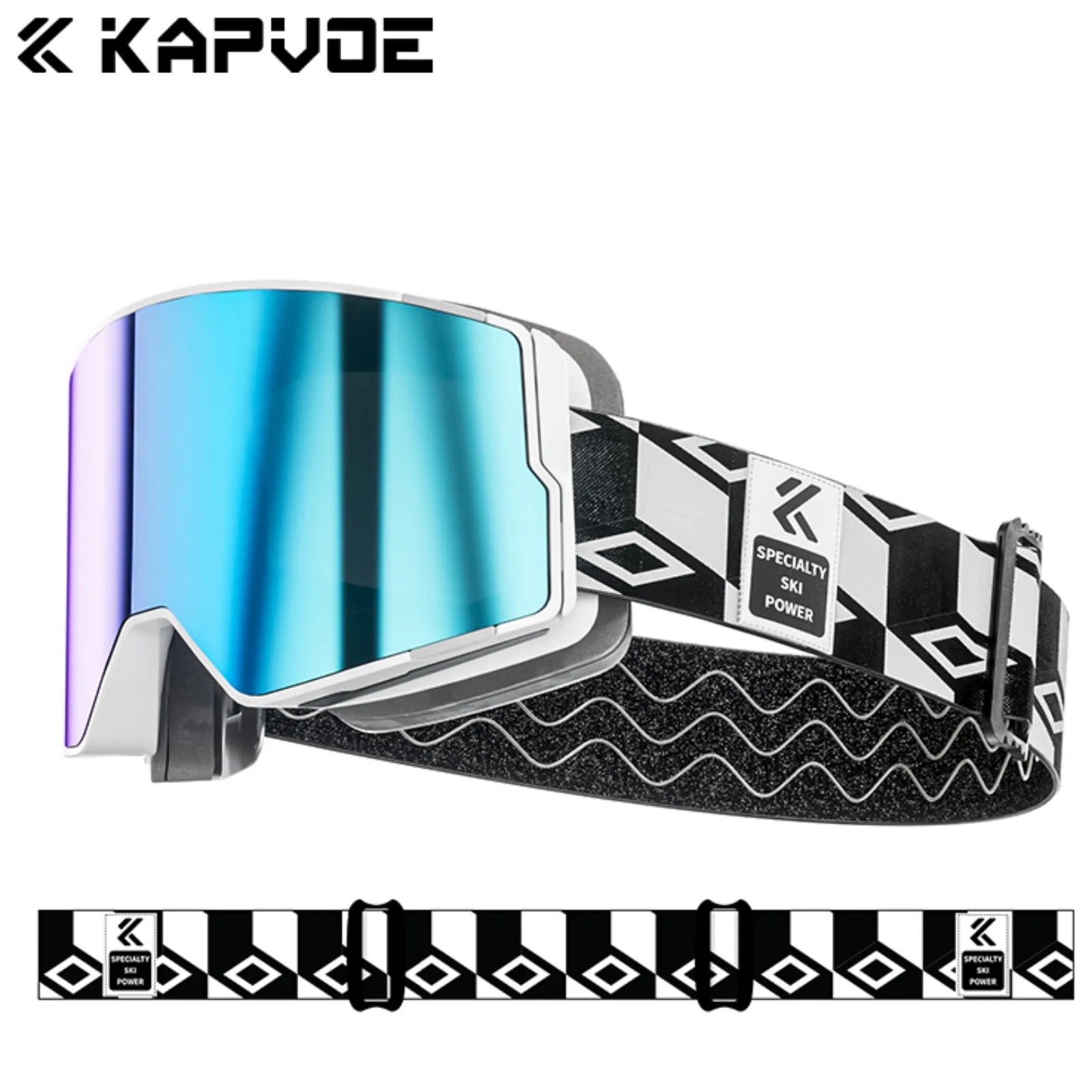 Kapvoe Photochromic Snow Goggles Ski Snowboard Anti-Fog Mask for Men Women Eyewear UV400 Protection Glasses Snowmobile Winter