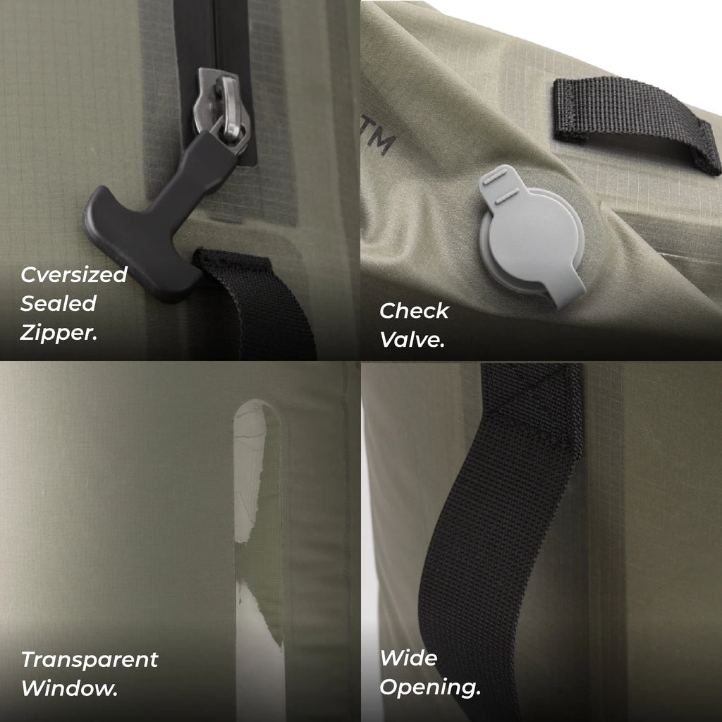 FLEXTAIL X VOLLYC EZYPACK - 18-55L Vacuum Storage Bag, Reusable Clothing Storage Bag, Travel Compression Backpack Luggage Bag