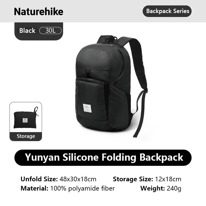 Naturehike Cloudy Goose 18L 22L Silicone Folding Backpack Lightweight Portable Waterproof Bag Outdoor Hiking Shoulder Skin Bags