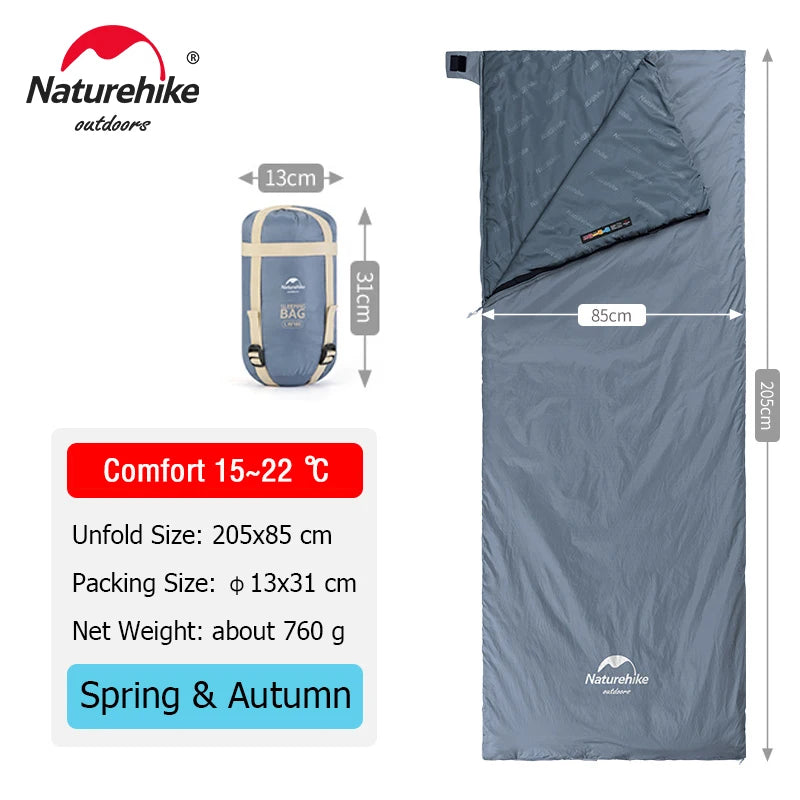 Naturehike lw180 Sleeping Bag Ultralight Sleeping Bag Spring Summer Sleeping Bag Outdoor Hiking Camping Sleeping Bag