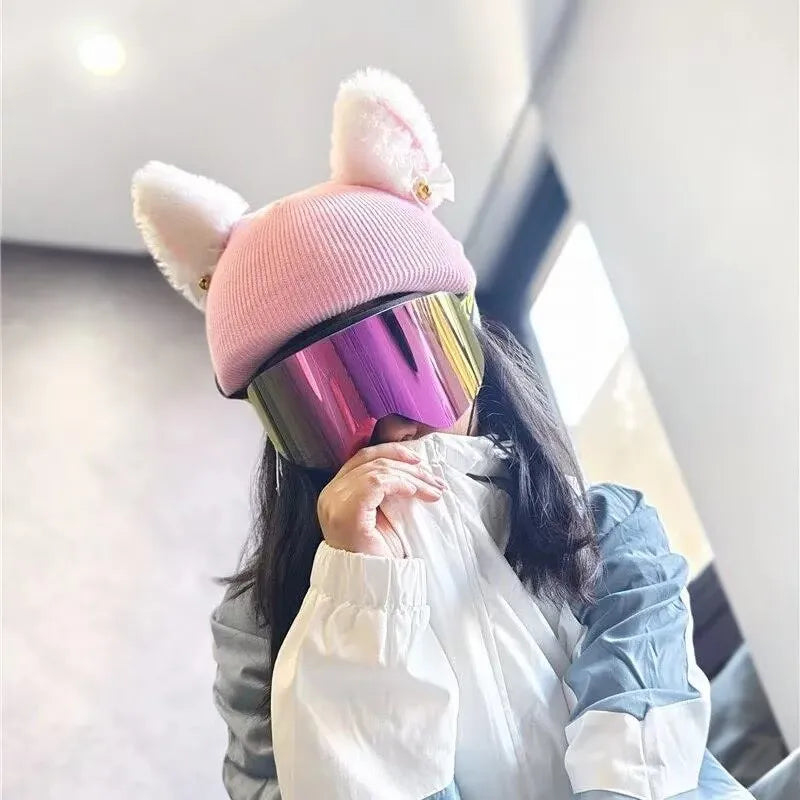 Ski Helmet decoration Skiing Helmet Cover Decor Snowboard Washable men women Outdoor Sports Cute Knitted Helmets Warm hat covers