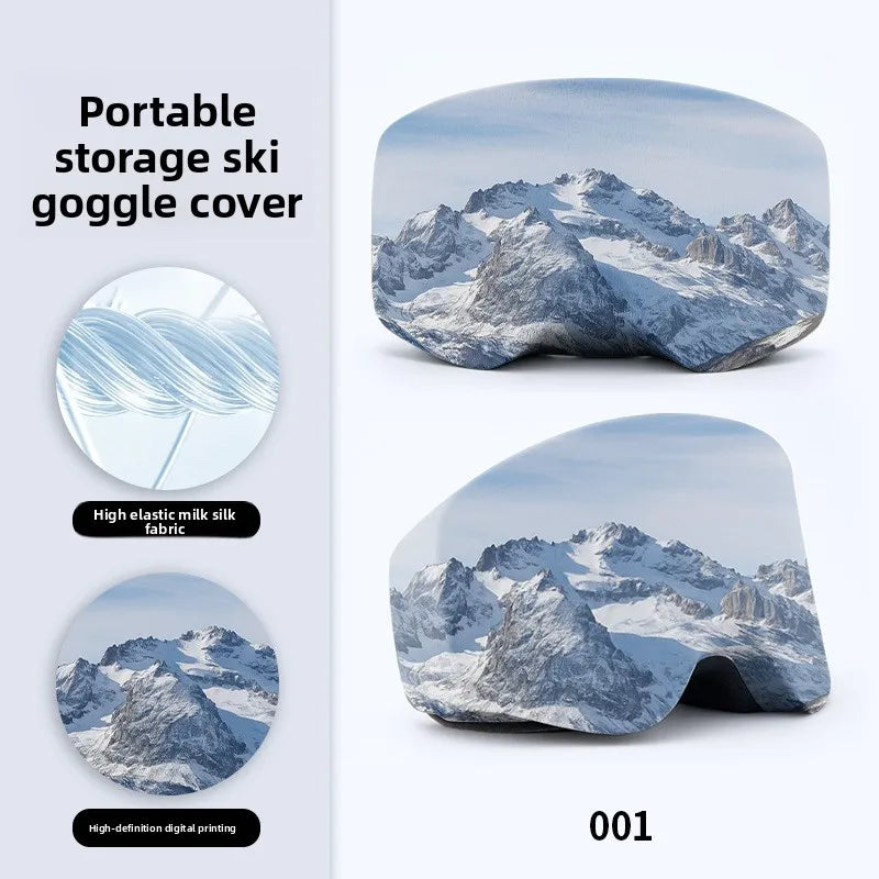 Ski Goggle Cover Scratch-Proof Snowboarding Goggle Protector Cover Elastic Ski Eyewear Cover Snow Sport Glasses Protective Gear