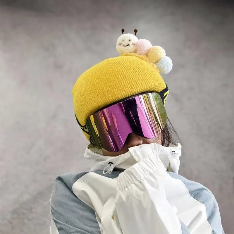 Ski Helmet decoration Skiing Helmet Cover Decor Snowboard Washable men women Outdoor Sports Cute Knitted Helmets Warm hat covers