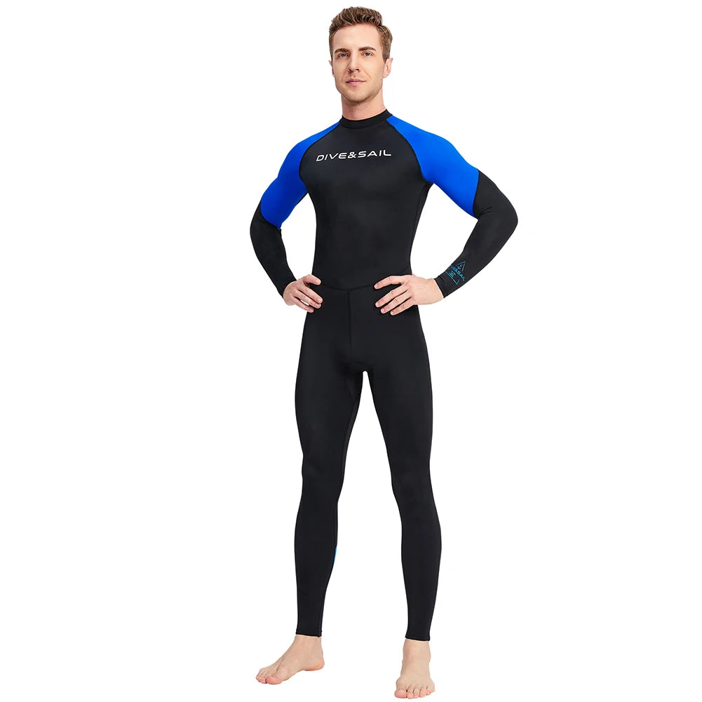 Thin Sunscreen 0.5mm Surf Scuba Diving Suit Wetsuit Long Sleeve Fission Hooded one Pieces For Men Snorkeling Swimsuit