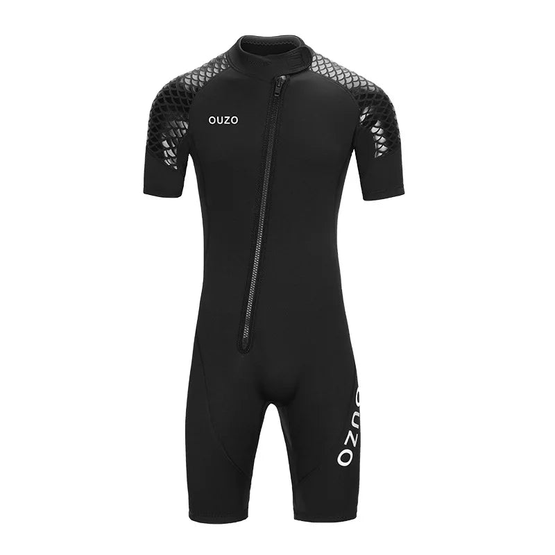 Mens Womens 3mm Short-sleeved Wetsuits Diving Surfing Suits Snorkeling Kayaking Spearfishing Freediving Swimming Full Body