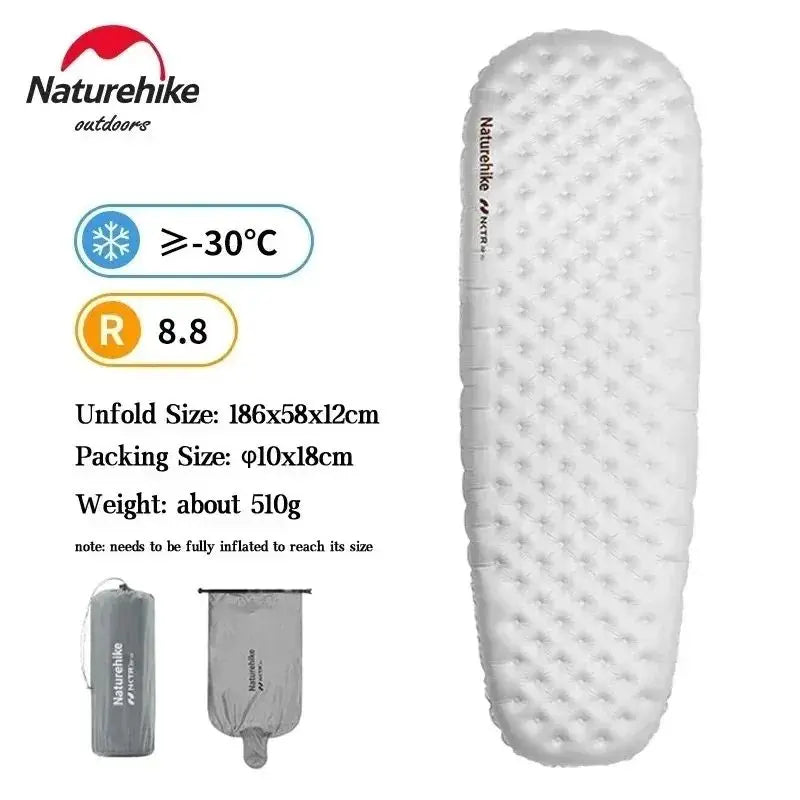 Naturehike Camping Mat 3.2/5.8/8.8 High R Value Ultralight Warm Inflatable Mattress Outdoor Portable Folding Inflatable Mats
