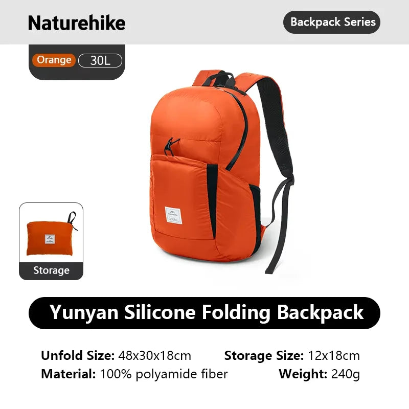 Naturehike Cloudy Goose 18L 22L Silicone Folding Backpack Lightweight Portable Waterproof Bag Outdoor Hiking Shoulder Skin Bags