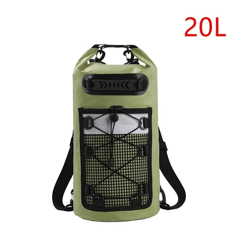Swimming PVC Pack Dry Bags 20/30L Outdoor Sports Waterproof Shoulder Bags for Trekking Rafting Surfing Kayak Boating Backpack