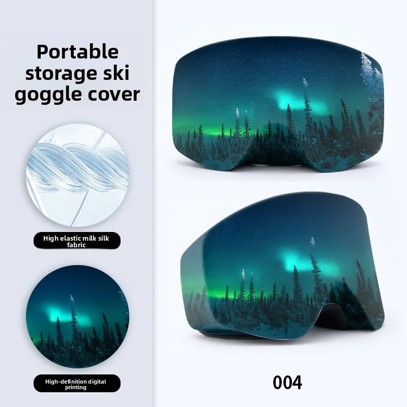 Ski Goggle Cover Scratch-Proof Snowboarding Goggle Protector Cover Elastic Ski Eyewear Cover Snow Sport Glasses Protective Gear