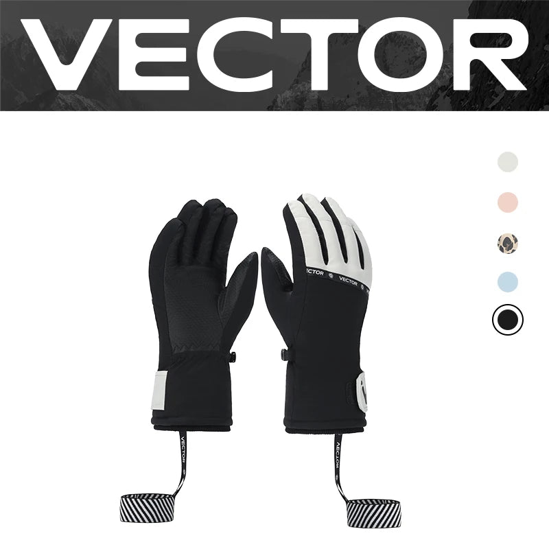 VECTOR Ski Gloves Waterproof Gloves with Touchscreen Function Snowboard Thermal Gloves Warm Snowmobile Snow Gloves Men Women