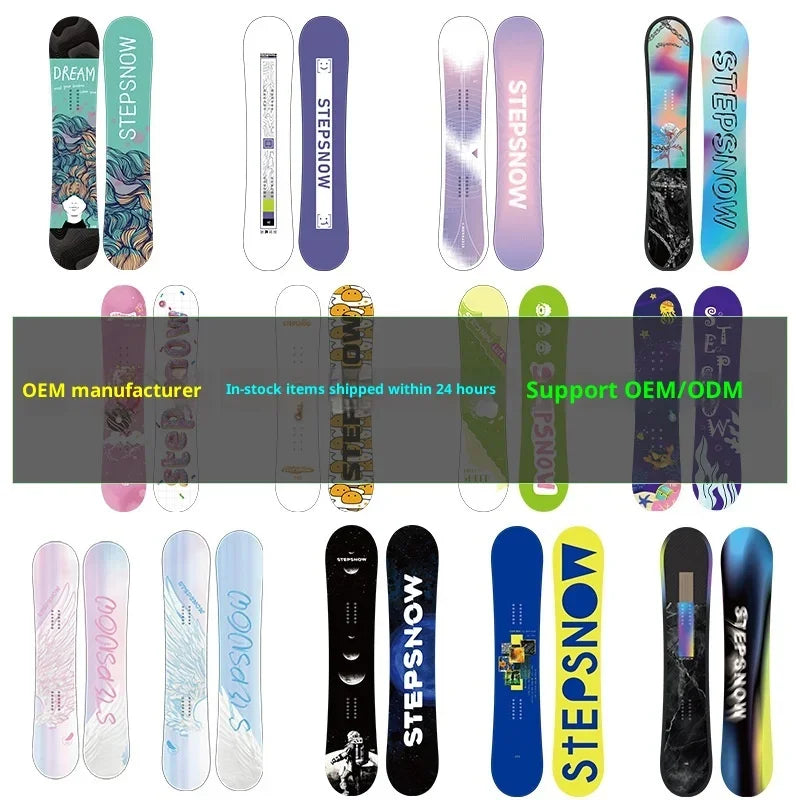 All Mountain Snowboard 155cm Camber Wood Core for Men Adult with Bindings