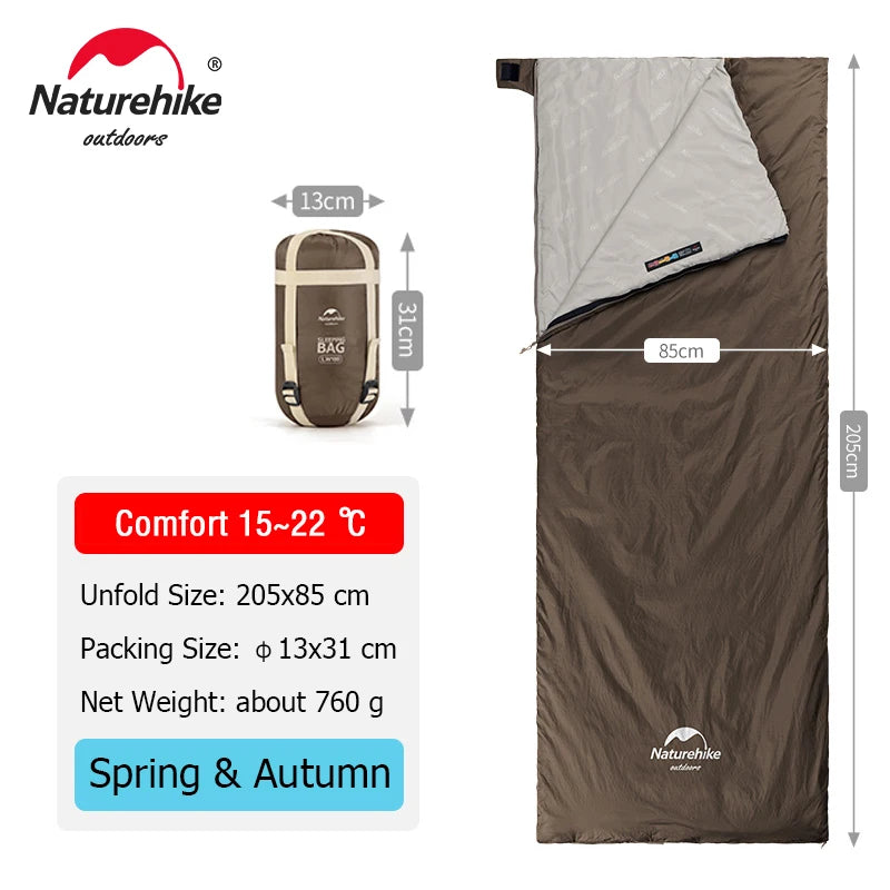 Naturehike lw180 Sleeping Bag Ultralight Sleeping Bag Spring Summer Sleeping Bag Outdoor Hiking Camping Sleeping Bag