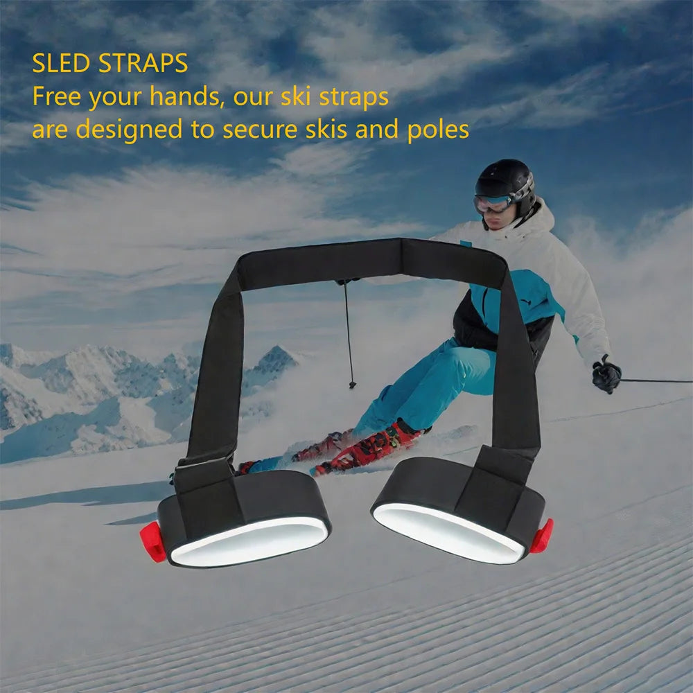 1/2/3/5/8/10pcs Portable Ski Shoulder Strap - Adjustable Snowboard Carrier for Adults & Kids