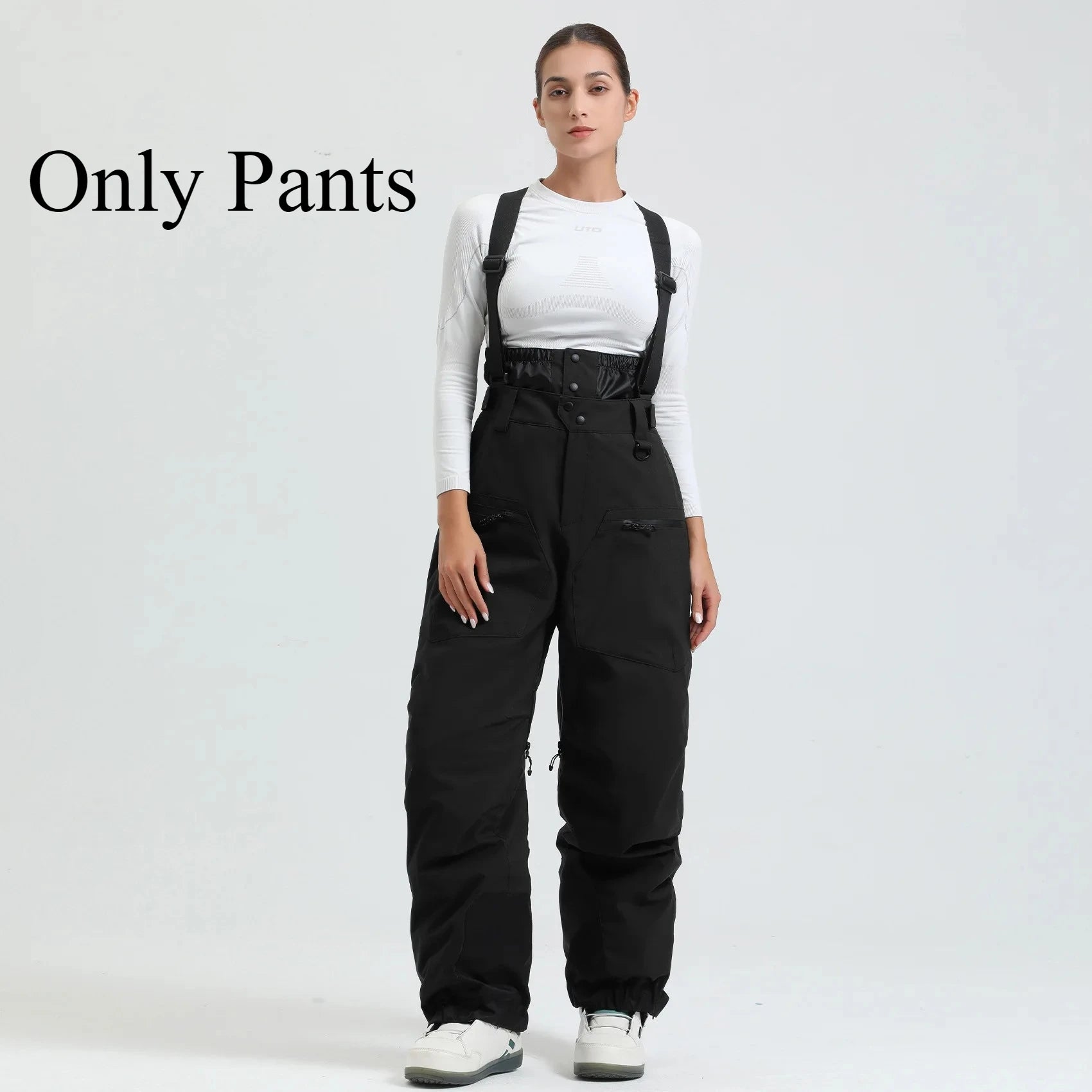 New Ski Pant Solid Snow  Women Windproof Waterproof Snow Pants Warm Breathable Thickened Winter Outdoor Snowboarding Trousers