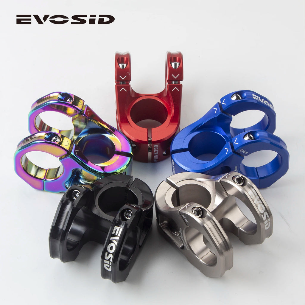 EVOSID Mountain Bicycle Stem 31.8mm Road Bike Bridge Short Power 35mm Rod Handlebar Table MTB Cycling Adjustable Stem Riser DH