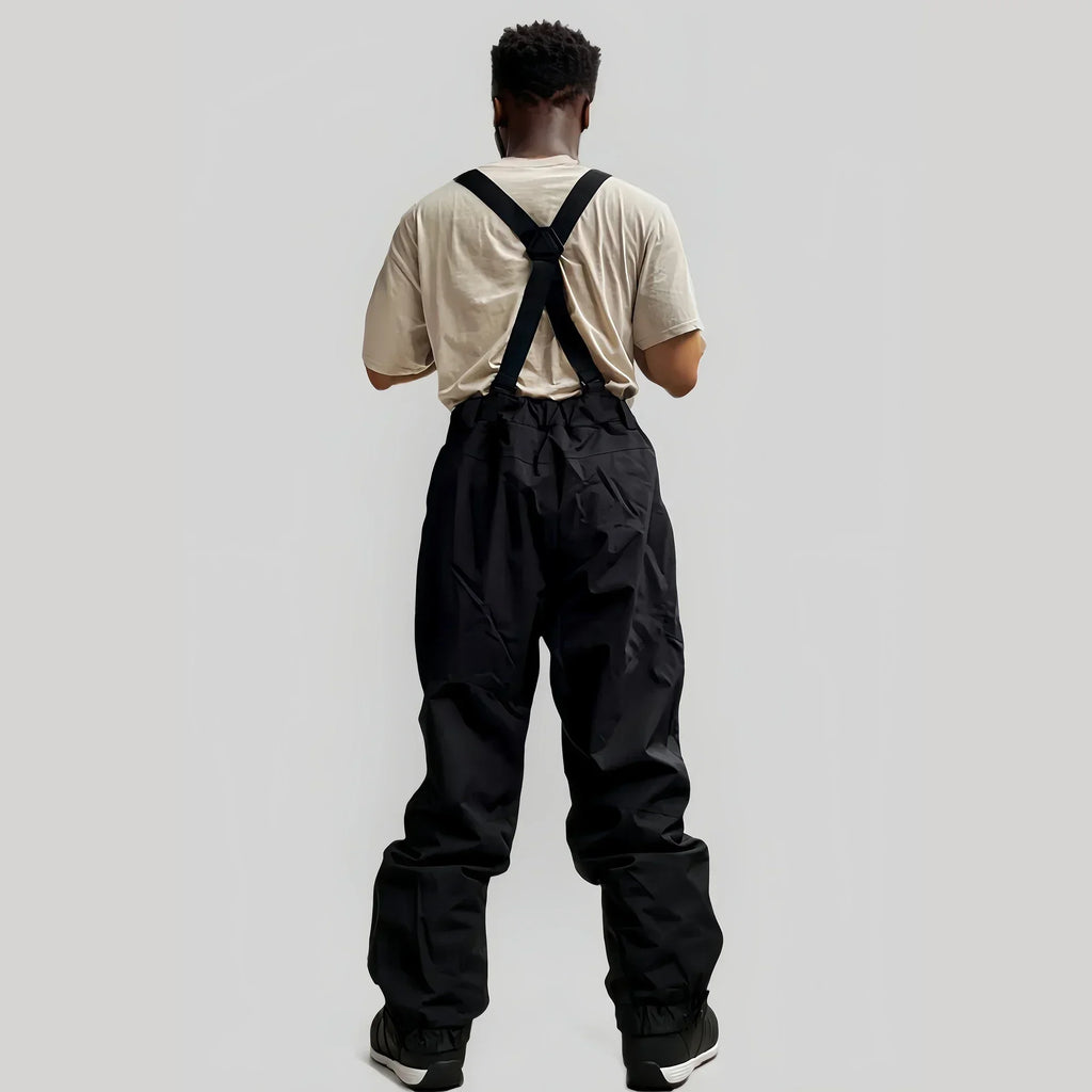 Ski Pants Outdoor Winter Thickening Warm Skiing Strap Overalls New Men Women Loose Snow Waterproof Windproof Snowboard Trousers