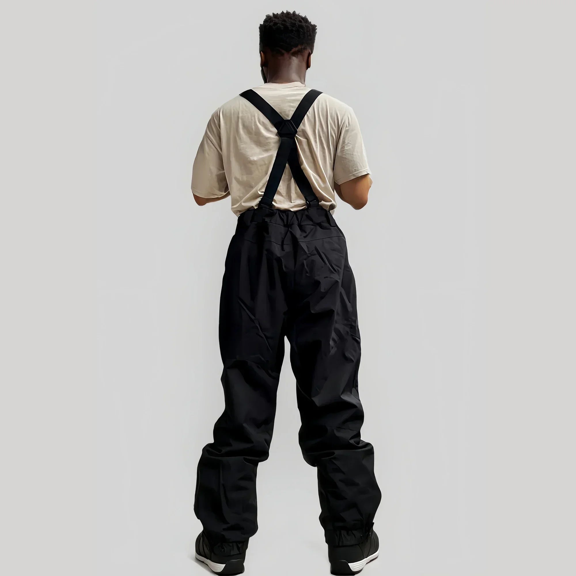 Ski Pants Outdoor Winter Thickening Warm Skiing Strap Overalls New Men Women Loose Snow Waterproof Windproof Snowboard Trousers
