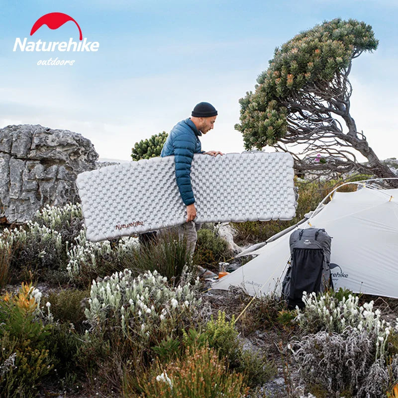 Naturehike Camping Mat 3.2/5.8/8.8 High R Value Ultralight Warm Inflatable Mattress Outdoor Portable Folding Inflatable Mats