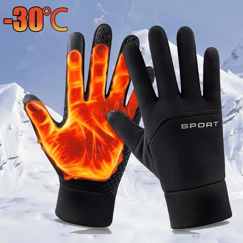 2026 Winter Warm Touch Screen Gloves Windproof Thermal Men Women Cycling Running Hiking Ski Snow Outdoor Smartphone Texting