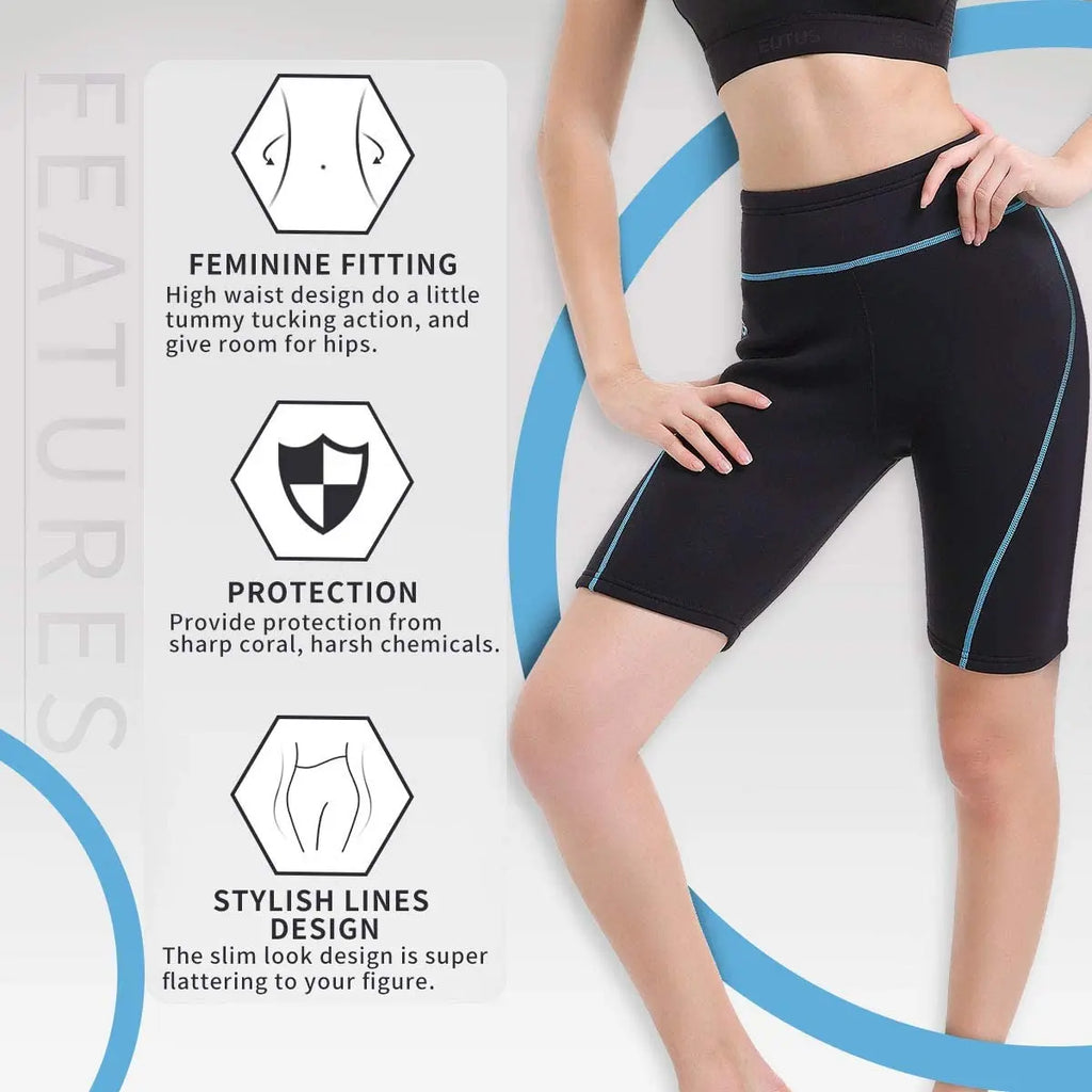 Women's Neoprene Shorts 2 mm Diving Shorts Keep Warm Suitable for Aerobic Surfing Swimming Cold Water Sports Sauna Sweat