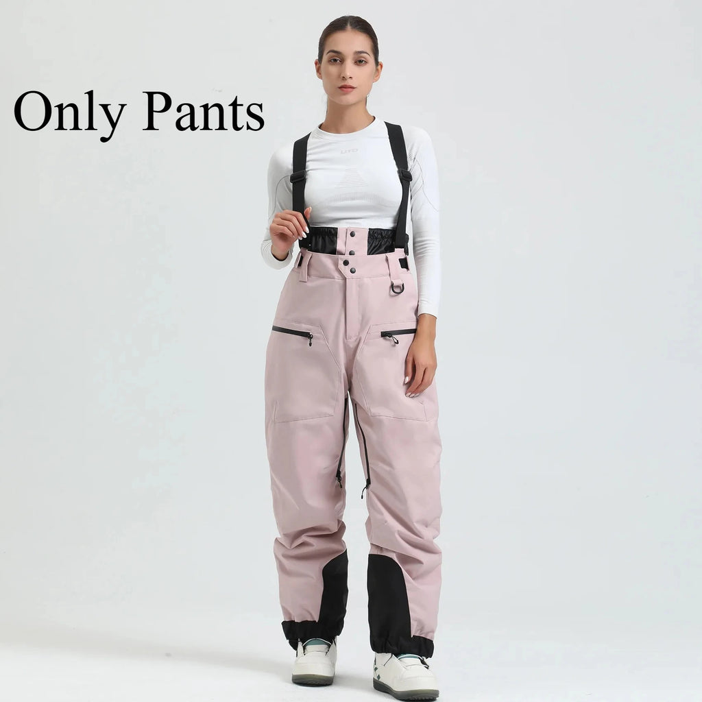 New Ski Pant Solid Snow  Women Windproof Waterproof Snow Pants Warm Breathable Thickened Winter Outdoor Snowboarding Trousers