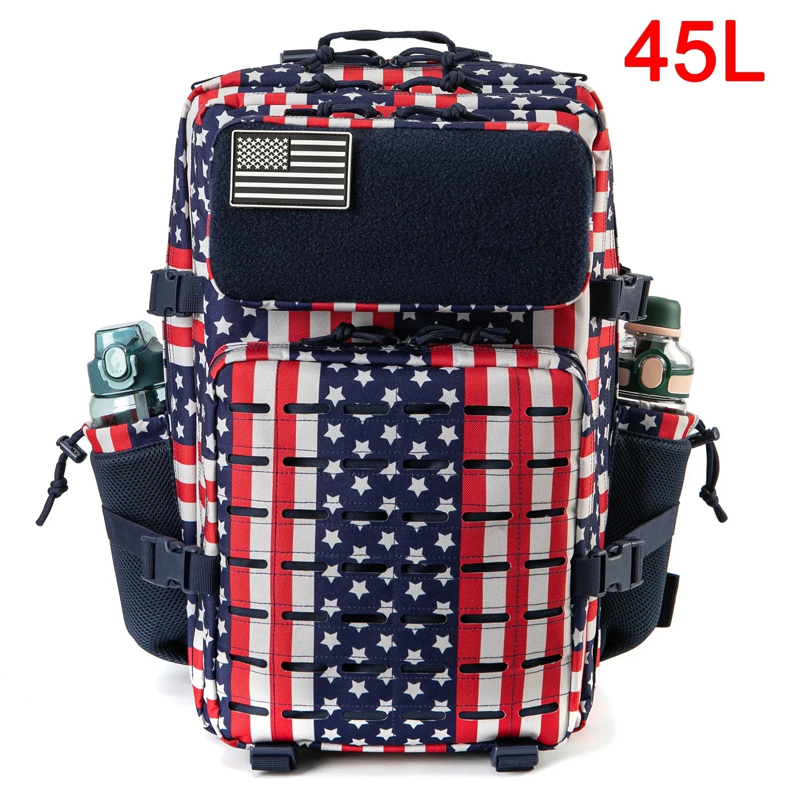 25L/ 45L Tactical Backpack Heavy Duty Camping Hiking Travel Commute School Rucksack With Bottle Holder