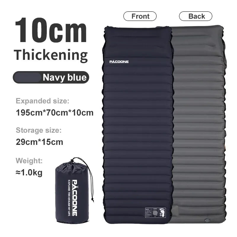 Ultralight Self-inflating Air Mattress Thicken Sleeping Pad Splicing Inflatable Bed Beach Picnic Mat Camping Tent Air Cushion