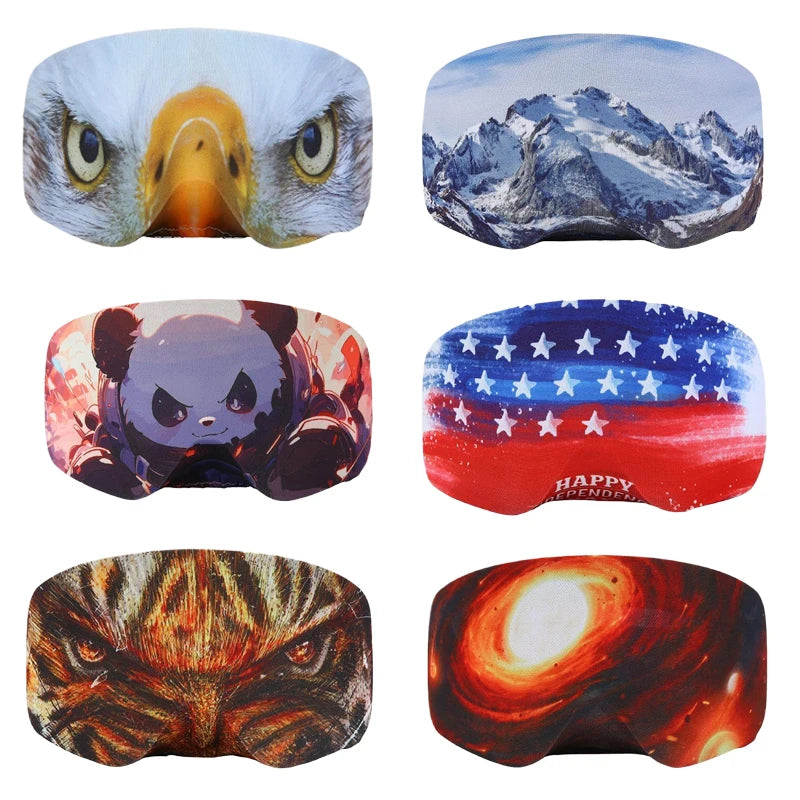Ski Goggle Cover Scratch-Proof Snowboarding Goggle Protector Cover Elastic Ski Eyewear Cover Snow Sport Glasses Protective Gear