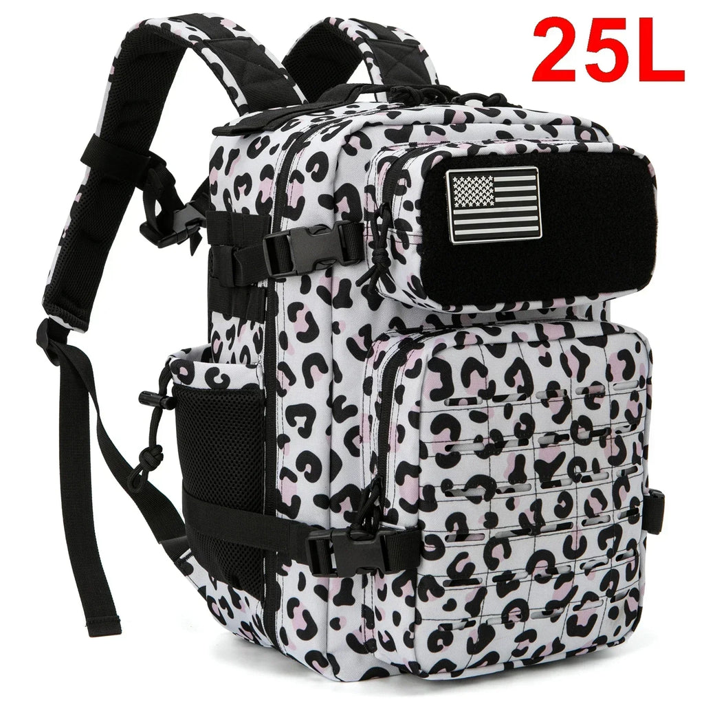 25L/ 45L Tactical Backpack Heavy Duty Camping Hiking Travel Commute School Rucksack With Bottle Holder