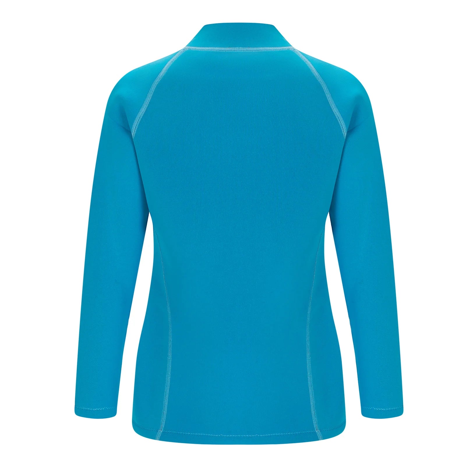 Women 2mm Neoprene Wetsuit Top Stand Collar Long Sleeve Zipper Color Block Surfing Thermal Jacket for Swimming Snorkeling Diving