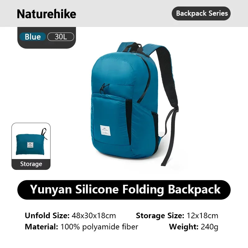 Naturehike Cloudy Goose 18L 22L Silicone Folding Backpack Lightweight Portable Waterproof Bag Outdoor Hiking Shoulder Skin Bags