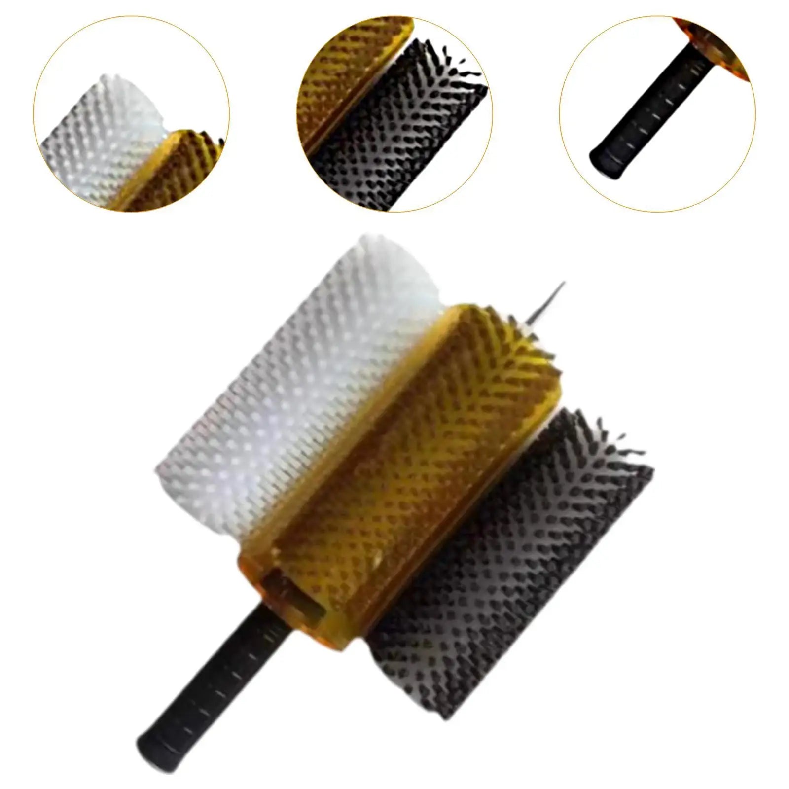 Ski Brush Set Ski Wax Brushes Efficient Portable Accessories Snowboard Maintenance with Shaft Handle Cover for Traveling Ski