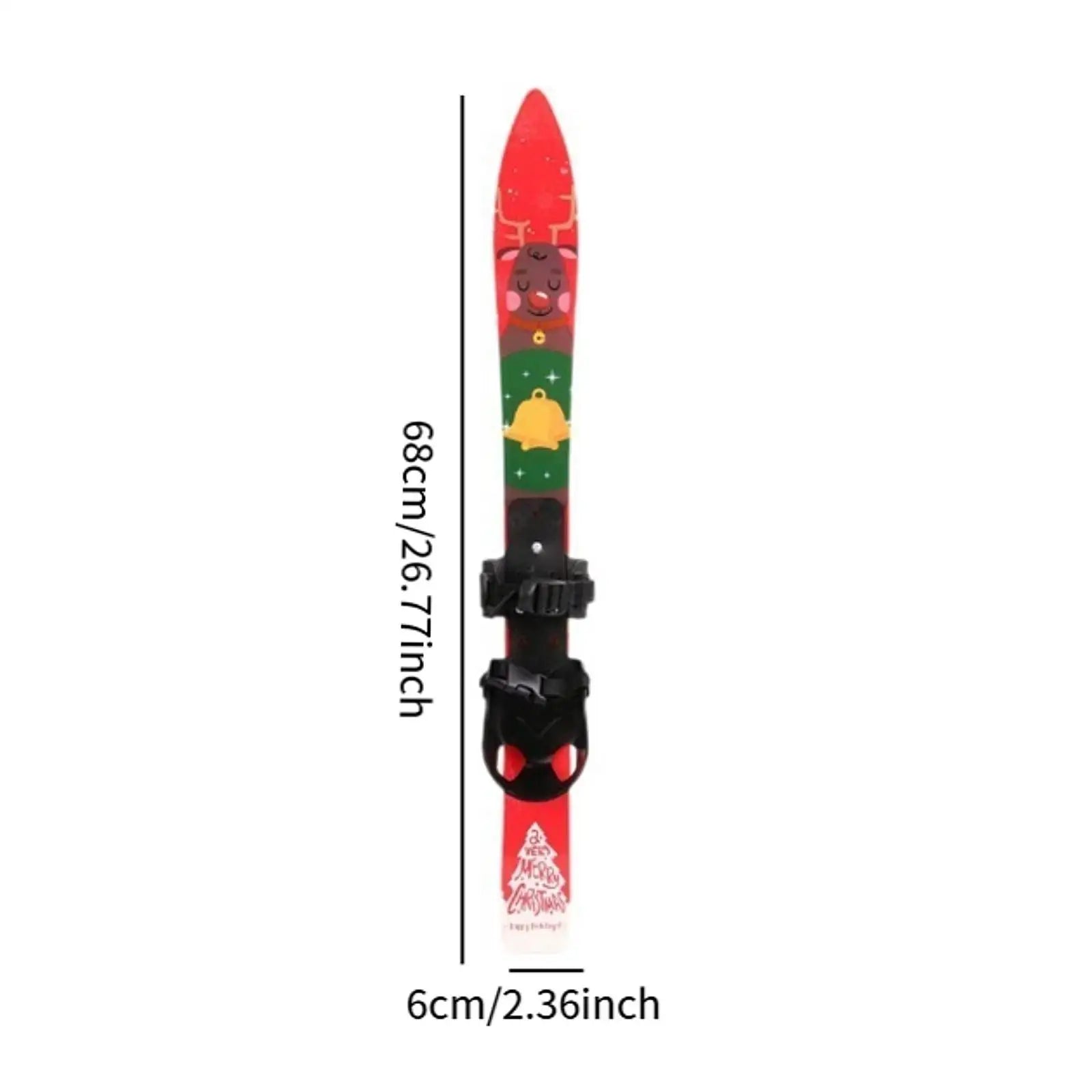 Short Skis for Snow Skiboards and Poles Snowboard Outdoor Snow Board Skiing Board for Aged 3-8 Years Old Children Skiblades