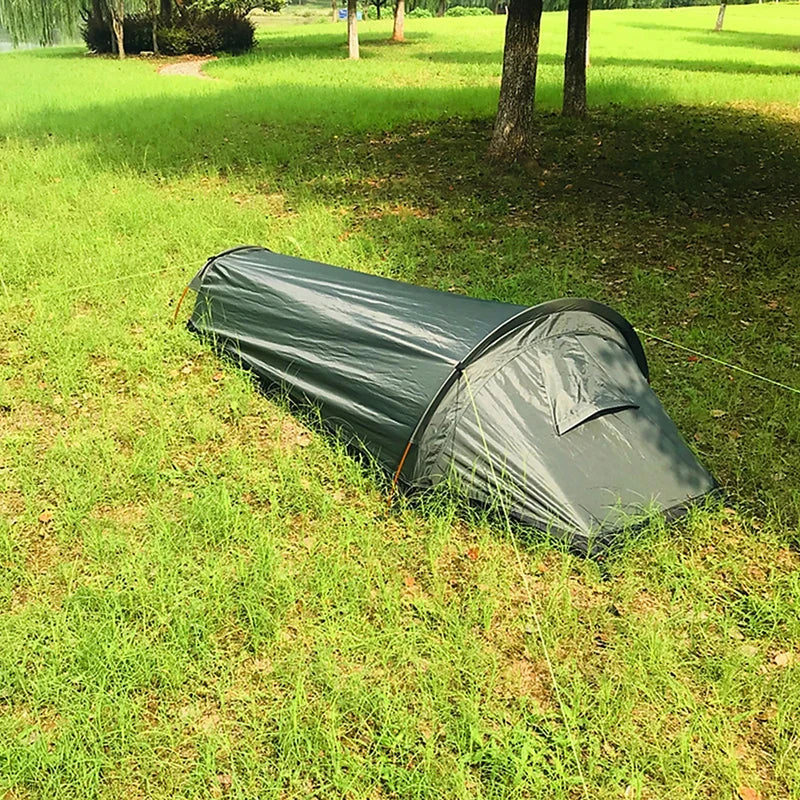 Single-person camping tent Ultra-lightweight compact outdoor sleeping bag Tent Large Capacity Waterproof Backpack Tent cover Hik
