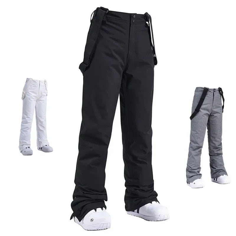 Women Winter Pant High Quality Men Thick Warm Skiing Pants Windproof Waterproof Suspender Trouser Snow Snowboard Plus Size Pants