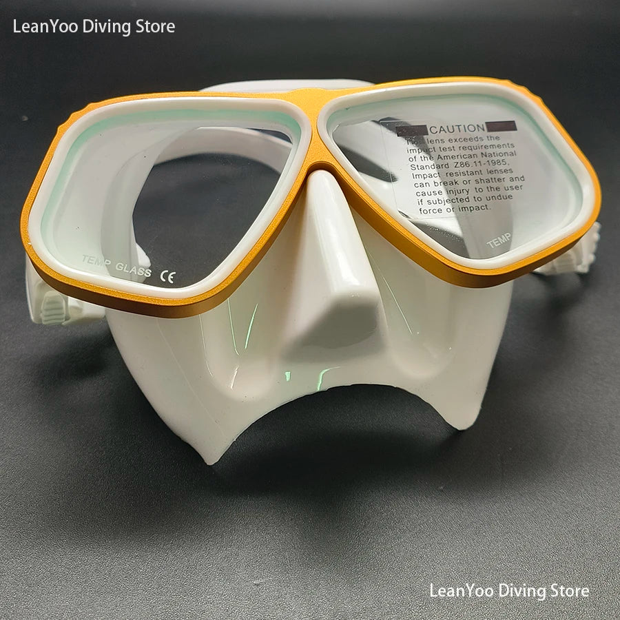 Superior Aluminium Freediving Goggles Similar Apollo Alloy Low Volume Diving Glasses Comfortable Scuba Mask with Black Box