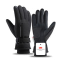 1Pair Ski Gloves Lengthen The Wrist Windproof Warm Thickened Palm Pads Commuting Cycling Waterproof Touch Screen Unisex