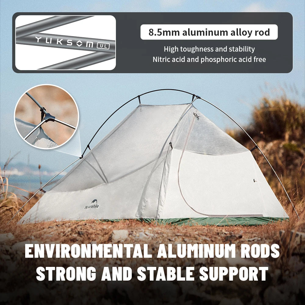Naturehike 2024 New Cloud Base Tent Ultralight Waterproof Large Foyer Shelter Tent Travel 1-2 Person Portable Camping Tents