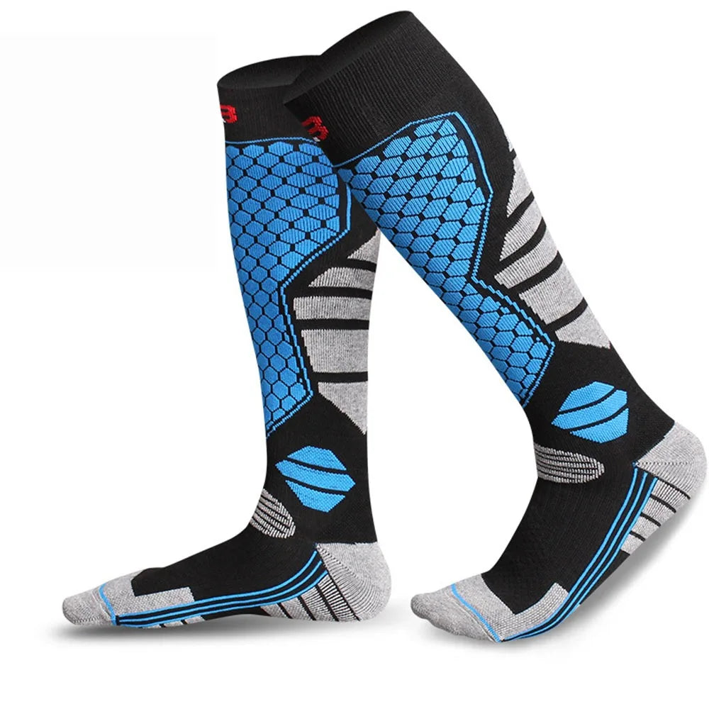 Winter Warm Ski Socks Anti-slip Thickened Breathable Compression Snowboard Socks Thermal Moisture-wicking Knee High Socks
