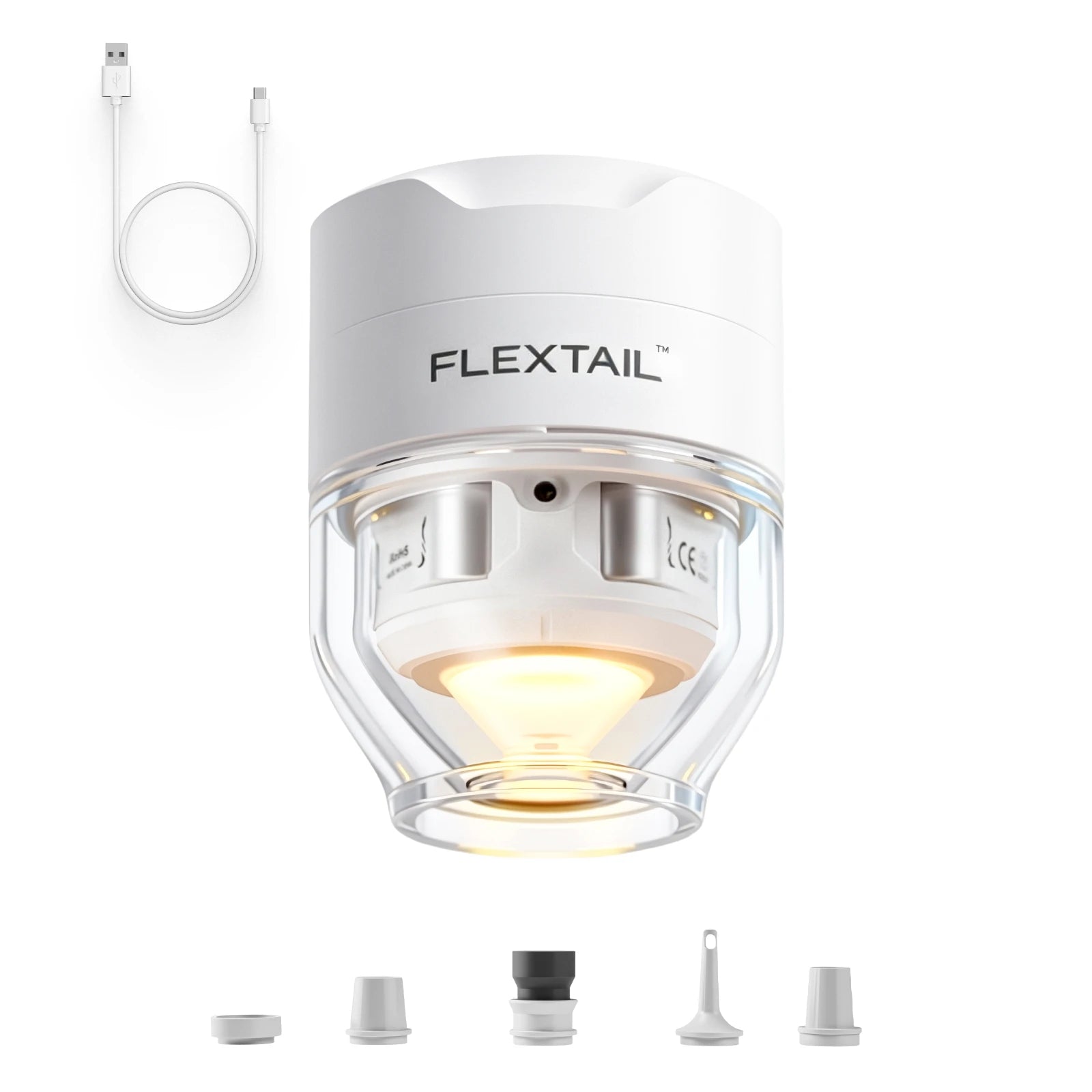 FLEXTAIL TINY PUMP 3X - 5kPa Ultra-Light Portable Air Pump, 5-Mode Camping Light, Multi-Use for Camping, Travel & Water Sports