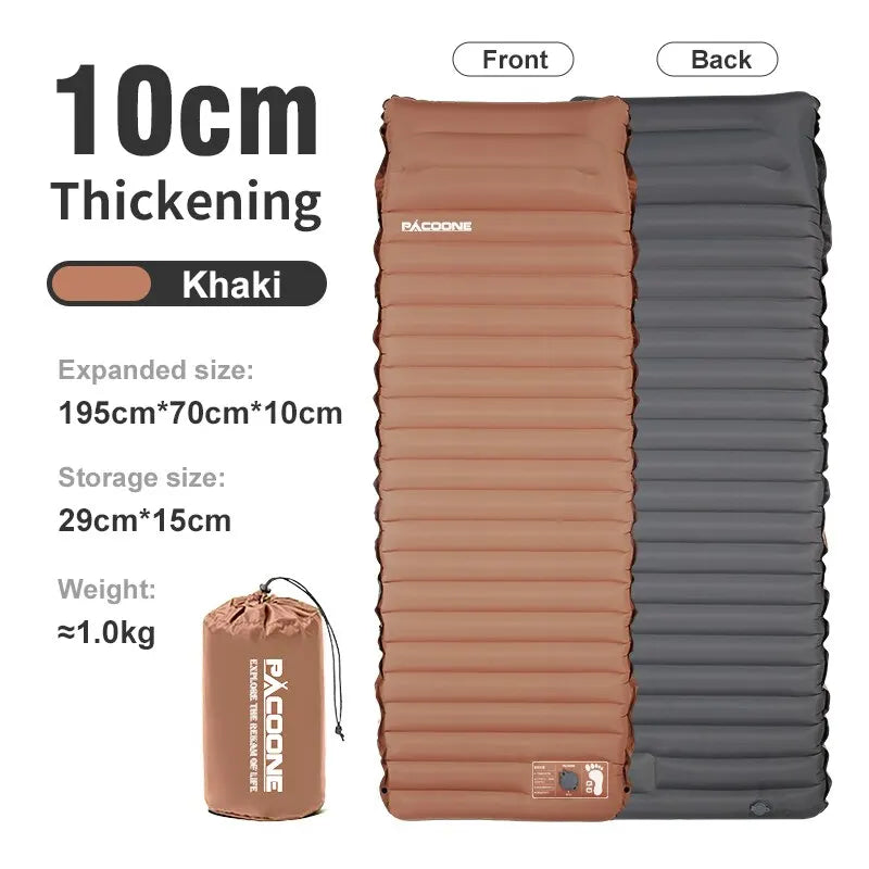Ultralight Self-inflating Air Mattress Thicken Sleeping Pad Splicing Inflatable Bed Beach Picnic Mat Camping Tent Air Cushion