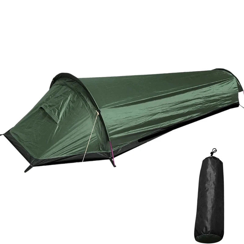 Single-person camping tent Ultra-lightweight compact outdoor sleeping bag Tent Large Capacity Waterproof Backpack Tent cover Hik