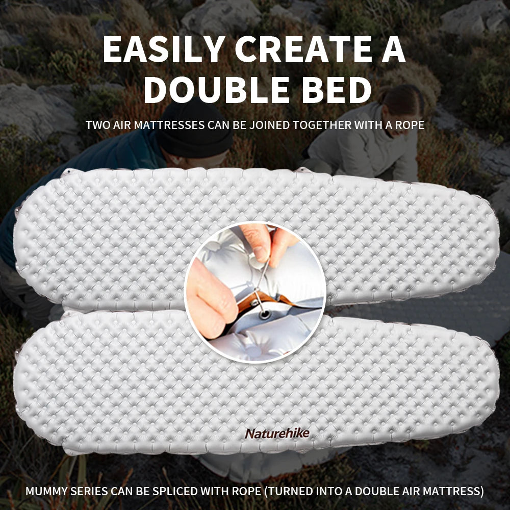 Naturehike Camping Mat 3.2/5.8/8.8 High R Value Ultralight Warm Inflatable Mattress Outdoor Portable Folding Inflatable Mats