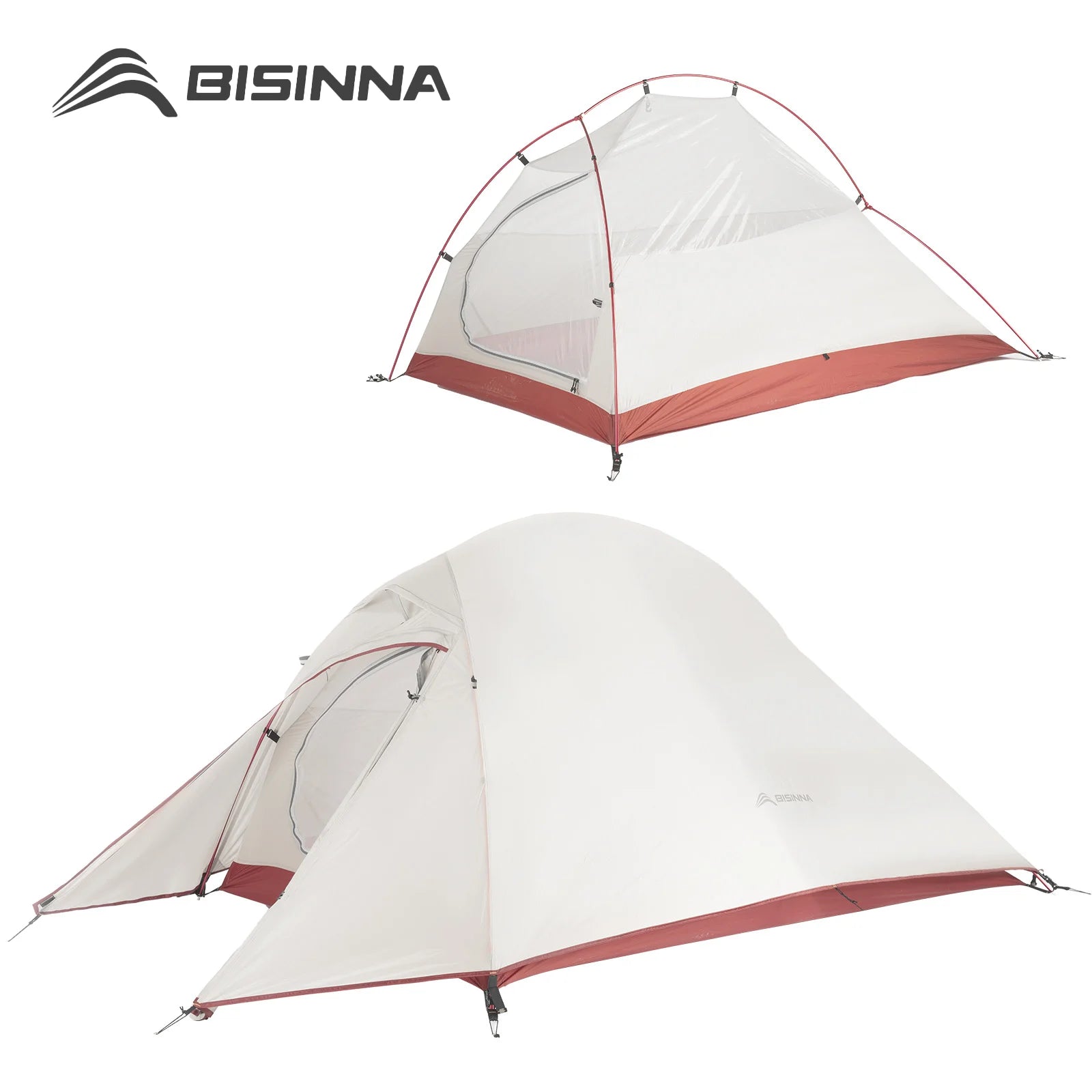 BISINNA Two Person Camping Tent Lightweight Waterproof Outdoor Trekking Travel Backpacking Hiking Fishing Cycling Tent
